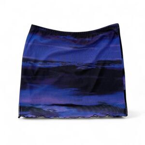 Self Esteem Sheer Mesh Purple Sunset Y2k Mini Skirt